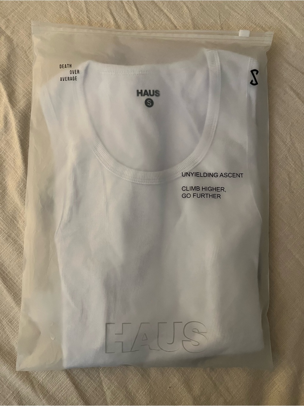 HAUS 2 White and 1 gray Men's Tank Top - Classic Ribbed Fit